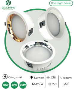 Alternative view of Đèn LED Âm Trần Tán Quang Chống Chói 10W 18W 25W GSDTQ