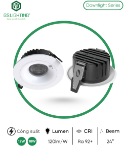 Đèn LED Downlight Âm Trần Cảm Biến 12W 18W GSDCB