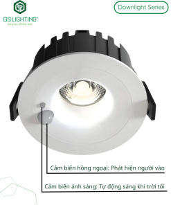 Alternative view of Đèn LED Downlight Âm Trần Cảm Biến 12W 18W GSDCB