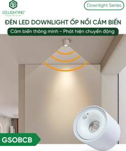 Đèn Ốp Nổi Downlight Cảm Biến 12W GSOBCB