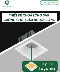 Alternative view of Đèn LED Âm Trần Chống Ẩm Vuông 12W 18W GSATCN-V