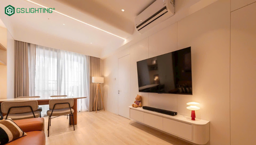 không gian chiếu sáng đèn led 